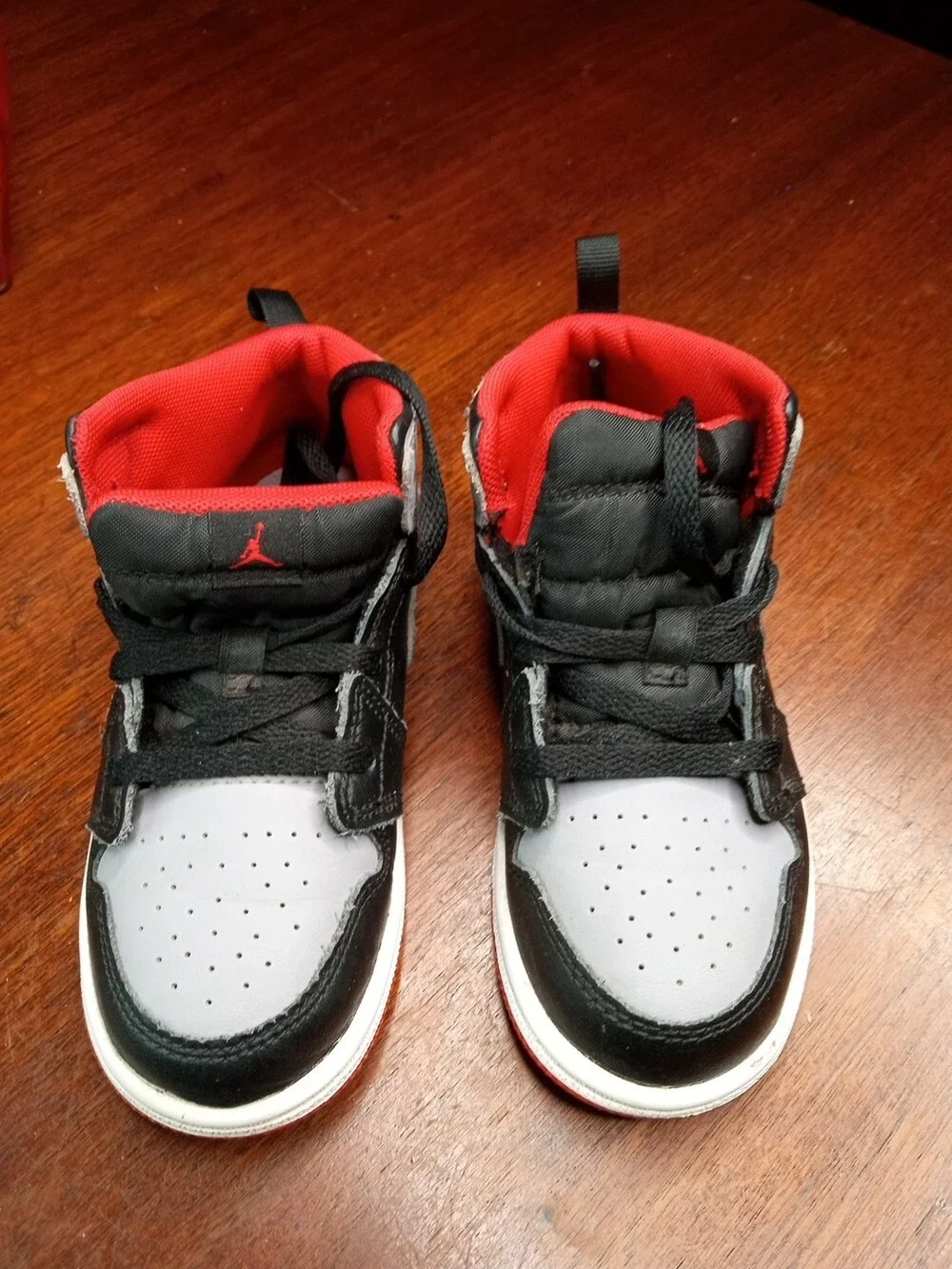Nike Air Jordan 1 Mid Black Cement Grey DQ8425-006 KIDS SIZE 10C
